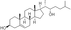 22(S)-羟基胆固醇分子结构 (CAS 22348-64-7)