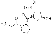 (4R)-甘氨酰-L-脯氨酰-4-羟基-L-脯氨酸分子结构 (CAS 2239-67-0)