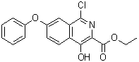 Ethyl 1-chloro-4-hydroxy-7-phenoxyisoquinoline-3-carboxylate molecular structure (CAS 2244489-55-0)