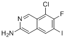 结构式 CAS# 2246363-09-5, 8-氯-7-氟-6-碘异喹啉-3-胺