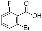 2-溴-6-氟苯甲酸分子结构 (CAS 2252-37-1)