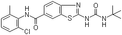 N-(2-Chloro-6-methylphenyl)-2-[[(tert-butylamino)carbonyl]amino]-6-benzothiazolecarboxamide molecular structure (CAS 225521-80-2)