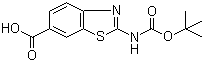 2-N-叔丁氧基羰基氨基苯并噻唑-6-羧酸分子结构 (CAS 225525-50-8)