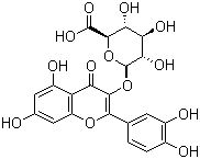 2-(3,4-Dihydroxyphenyl)-5,7-dihydroxy-4-oxo-4H-1-benzopyran-3-yl-beta-D-glucopyranosiduronic acid molecular structure (CAS 22688-79-5)