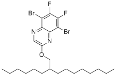 structure of CAS# 2269476-12-0, 5,8-Dibromo-6,7-difluoro-2-((2-hexyldecyl)oxy)quinoxaline