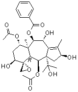 2alpha,7beta-Diacetoxy-9alpha-benzoyloxy-5alpha,10beta,13alpha,15-tetrahydroxy-4beta(20)-epoxy-11(15→1)abeotax-11-ene molecular structure (CAS 227011-48-5)