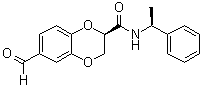 (2R)-6-甲酰基-2,3-二氢-N-[(1S)-1-苯基乙基]-1,4-苯并二恶英-2-甲酰胺分子结构 (CAS 227091-47-6)
