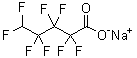 5-氢全氟戊酸钠分子结构 (CAS 22715-46-4)