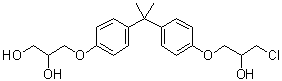 structure of CAS# 227947-06-0, 3-[4-[1-[4-(3-Chloro-2-hydroxypropoxy)phenyl]-1-methylethyl]phenoxy]-1,2-propanediol;EPI 001