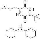 结构式 CAS# 22823-50-3, N-叔丁氧羰基-L-蛋氨酸二环己胺盐