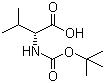Boc-D-缬氨酸分子结构 (CAS 22838-58-0)