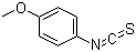 结构式 CAS# 2284-20-0, 4-甲氧基苯基异硫氰酸酯