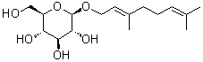 (2E)-3,7-二甲基-2,6-辛二烯-1-基 beta-D-吡喃葡萄糖苷分子结构 (CAS 22850-13-1)