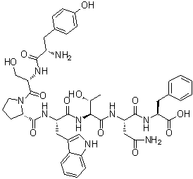 L-Tyrosyl-L-seryl-L-prolyl-L-tryptophyl-L-threonyl-L-asparaginyl-L-phenylalanine molecular structure (CAS 228544-21-6)
