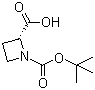 structure of CAS# 228857-58-7, (R)-N-Boc-azetidine-2-carboxylic acid;(R)-N-tert-Butoxycarbonylazetidine-2-carboxylic acid