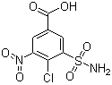 structure of CAS# 22892-96-2, 4-Chloro-3-nitro-5-sulphamoylbenzoic acid