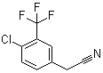 structure of CAS# 22902-82-5, 4-Chloro-3-(trifluoromethyl)benzyl cyanide;(4-Chloro-3-trifluoromethylphenyl)acetonitrile; 4-Chloro-3-trifluoromethylbenzeneacetonitrile