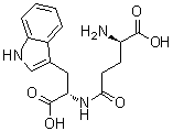 D-gamma-谷氨酰-L-色氨酸分子结构 (CAS 229305-39-9)