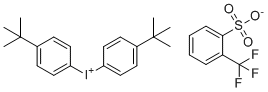 双(4-(叔-丁基)苯基)碘鎓2-(三氟甲基)苯磺酸盐分子结构 (CAS 229325-98-8)