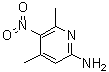 4,6-二甲基-5-硝基-2-吡啶胺分子结构 (CAS 22934-22-1)