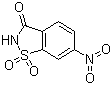 structure of CAS# 22952-24-5, 6-Nitro-1,2-benzisothiazolin-3-one 1,1-dioxide;6-Nitro-1,2-benzisothiazol-3(2H)-one 1,1-dioxide; 6-Nitro-1,1-dioxo-1,2-benzothiazol-3-one