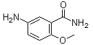 structure of CAS# 22961-58-6, 5-Amino-2-methoxybenzamide;5-Amino-o-anisamide