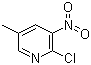 2-氯-5-甲基-3-硝基吡啶分子结构 (CAS 23056-40-8)