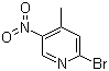 2-溴-4-甲基-5-硝基吡啶分子结构 (CAS 23056-47-5)