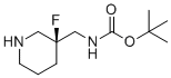 tert-butyl N-[[(3S)-3-fluoro-3-piperidyl]methyl]carbamate molecular structure (CAS 2306249-89-6)