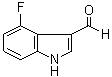 结构式 CAS# 23073-31-6, 4-氟-1H-吲哚-3-甲醛