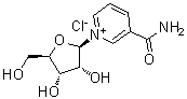 3-氨基甲酰-1-beta-D-呋喃核糖基吡啶鎓氯化物分子结构 (CAS 23111-00-4)