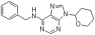 N-苄基-9-(四氢-2H-吡喃-2-基)腺嘌呤分子结构 (CAS 2312-73-4)