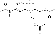 3-(N,N-二乙酰氧乙基)氨基-4-甲氧基乙酰苯胺分子结构 (CAS 23128-51-0)