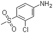 3-氯-4-甲基磺酰基苯胺分子结构 (CAS 23153-12-0)