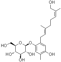 structure of CAS# 23176-70-7, Pyrolatin;Pirolatin; Pyrolagenin 2-beta-D-glucopyranoside