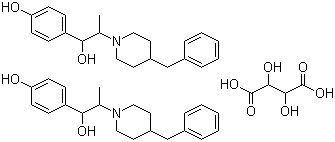 酒石酸艾芬地尔分子结构 (CAS 23210-58-4)