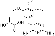 structure of CAS# 23256-42-0, Trimethoprim lactate salt;2,4-Diamino-5-(3,4,5-trimethoxybenzyl)pyrimidine Lactate salt