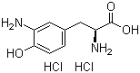 3-氨基-L-酪氨酸二盐酸盐分子结构 (CAS 23279-22-3)