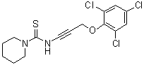 N-[3-(2,4,6-三氯苯氧基)-1-丙炔-1-基]-1-哌啶硫代甲酰胺分子结构 (CAS 23341-91-5)