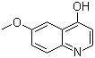 structure of CAS# 23432-39-5, 6-Methoxy-4-hydroxyquinoline