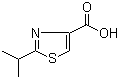 结构式 CAS# 234445-61-5, 2-异丙基-1,3-噻唑-4-甲酸