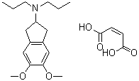2,3-二氢-5,6-二甲氧基-N,N-二丙基-1H-茚-2-胺马来酸盐分子结构 (CAS 234757-41-6)