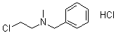结构式 CAS# 23510-18-1, N-苄基-2-氯-N-甲基乙胺盐酸盐
