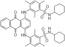 3,3'-[(9,10-二氢-9,10-二氧代-1,4-蒽二基)二亚氨基]双[N-环己基-2,4,6-三甲基]苯磺酰胺分子结构 (CAS 23552-74-1)