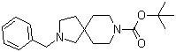 structure of CAS# 236406-40-9, 2-(Phenylmethyl)-2,8-diazaspiro[4.5]decane-8-carboxylic acid tert-butyl ester
