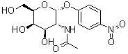 结构式 CAS# 23646-68-6, 4-硝基苯基 2-(乙酰氨基)-2-脱氧-alpha-D-吡喃半乳糖苷