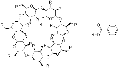 beta-环糊精全苯甲酸酯分子结构 (CAS 23666-43-5)