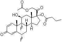 structure of CAS# 23674-86-4, Difluprednate;6a,9a-Difluoroprednisolone 21-acetate 17-butyrate