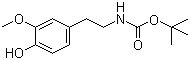 N-叔丁氧羰基-3-O-甲基多巴胺分子结构 (CAS 23699-77-6)