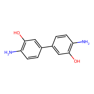 3,3'-二羟基联苯胺分子结构 (CAS 2373-98-0)